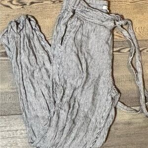 Max Studio Black and White Striped Pants